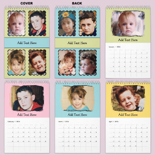 Calendrier texte personnalisé 20 photos