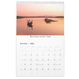 Calendrier Thaïlande Coucher de soleil et photos d