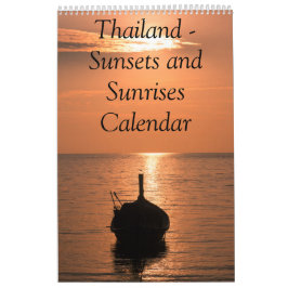 Calendrier Thaïlande Coucher de soleil et photos d