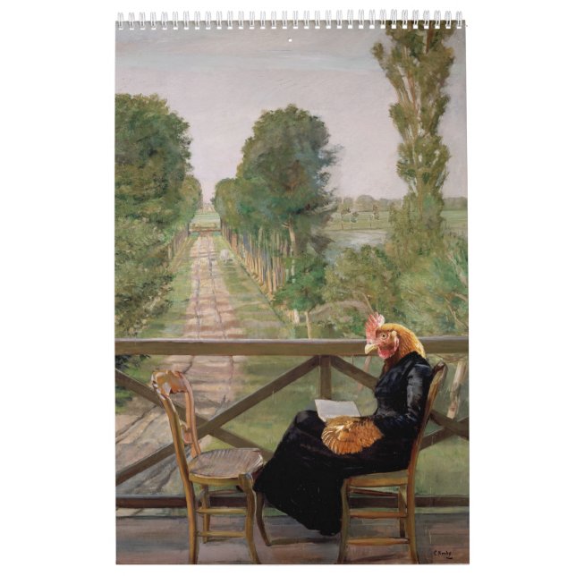 Calendrier The Museum of Fine Art Chickens 2025 Calendar (Protection)