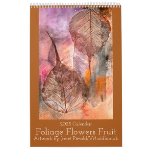 Calendrier thématique sur les fleurs, le feuillage