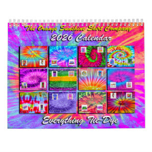 Calendrier Tie-Dye 2026 pour tout