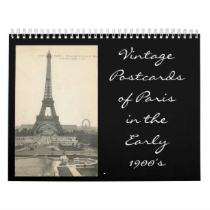 Calendrier tour eiffle, VintageCartes postales de Paris à l'E