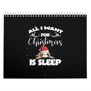 Calendrier Tout Ce Que Je Veux Pour Noël, C'Est Le Sommeil -