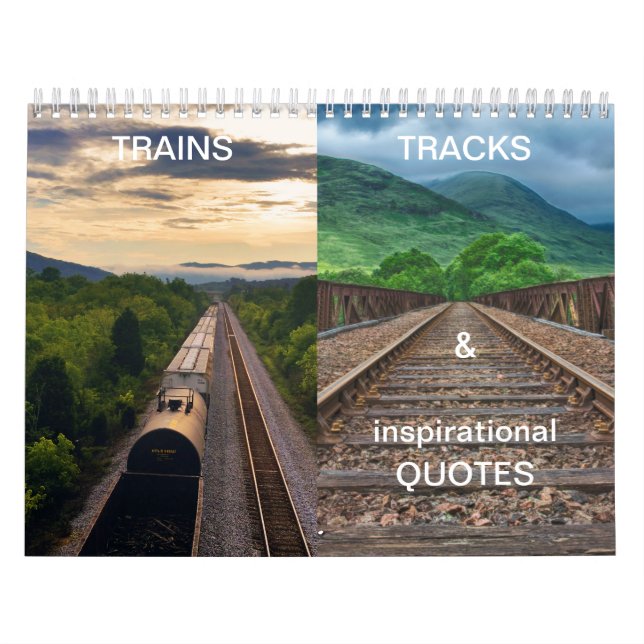 Calendrier Trains, pistes et paysages magnifiques 12 mois (Protection)