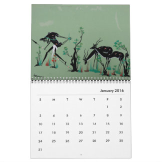 Calendrier tribal africain d'art