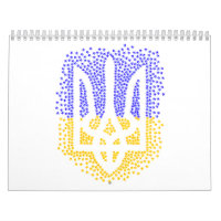 Trident heraldique ukrainien tryzub étoiles disper