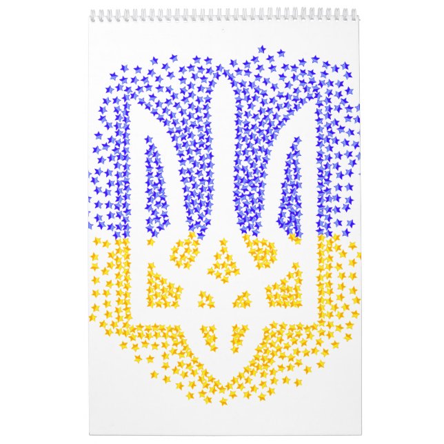 Calendrier Trident heraldique ukrainien tryzub étoiles disper (Protection)