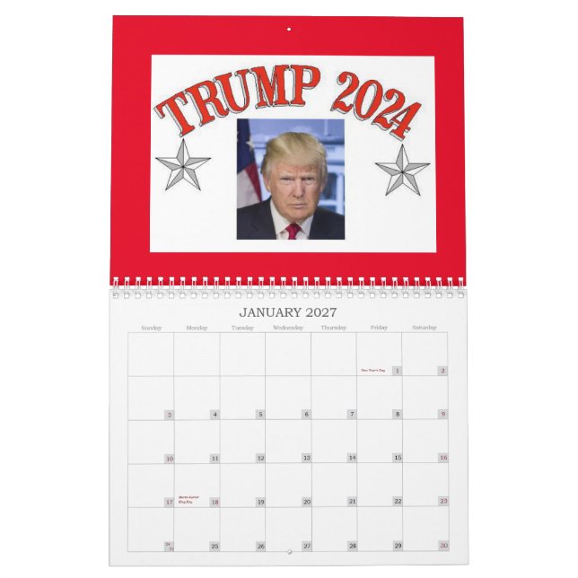 Calendrier TRUMP pour 2023 (Jan 2027)