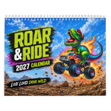 Calendrier Tyrannosaurus Rex Dinosaure & Monster T