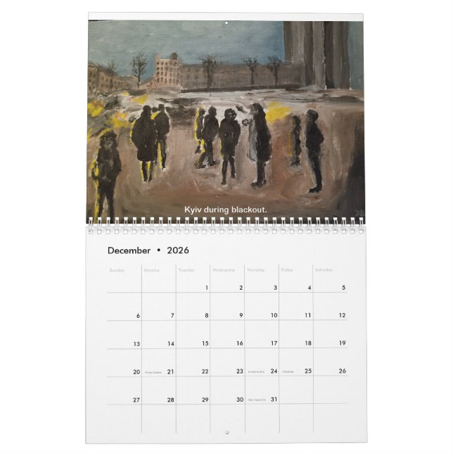 Calendrier Ukraine 2026 Calendar (Dec 2026)