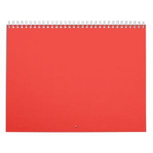 Calendrier Un carré rouge audacieux entouré d'un blanc éclata