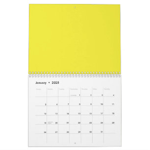 Calendrier Un dégradé qui se mélange du jaune à l'orange, la 
