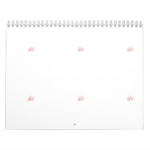 Calendrier Un design floral rouge et noir éclatant,