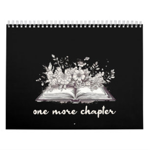 Calendrier Un Livre De Chapitre De Plus Avec Fleurs