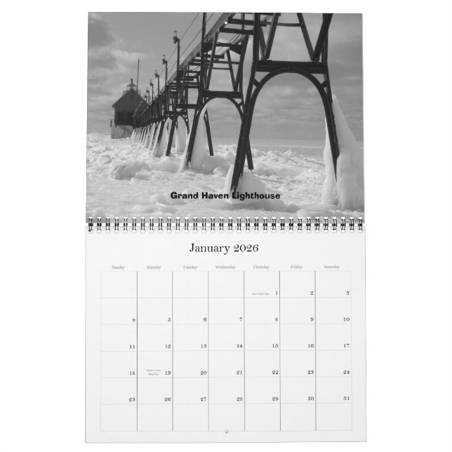 Calendrier Un monde en noir et blanc (Jan 2026)