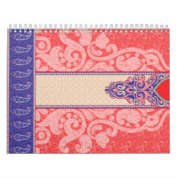 Un motif cachemire complexe avec un rouge vif