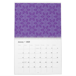 Calendrier Un papier d'emballage blanc avec un motif extensib