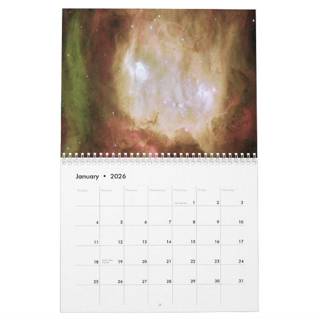 Calendrier Un Spectaculaire Stellaire Spatial Profond (Jan 2026)