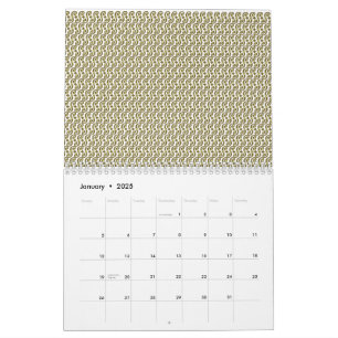 Calendrier Un tapis rectangulaire avec un motif géométrique c