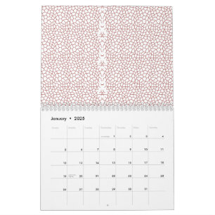 Calendrier Un tapis vibrant avec un mot géométrique complexe