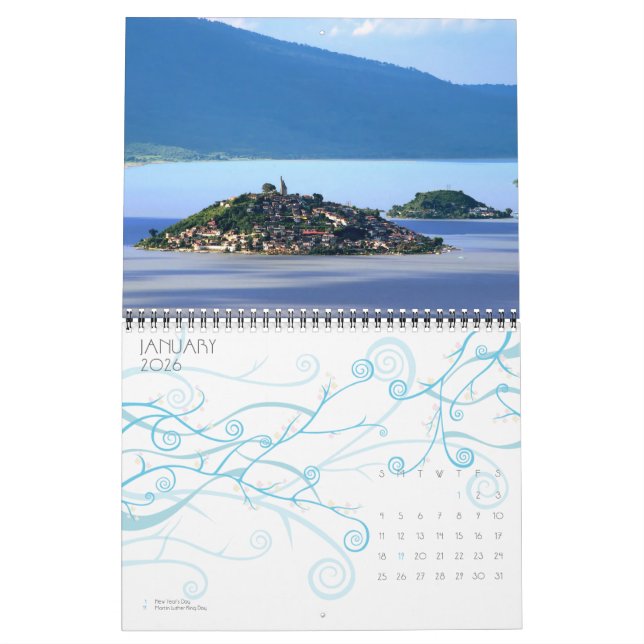 Calendrier Une année à Patzcuaro, Mexique (Jan 2026)