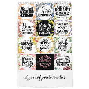 Calendrier Une année de vibrations positives