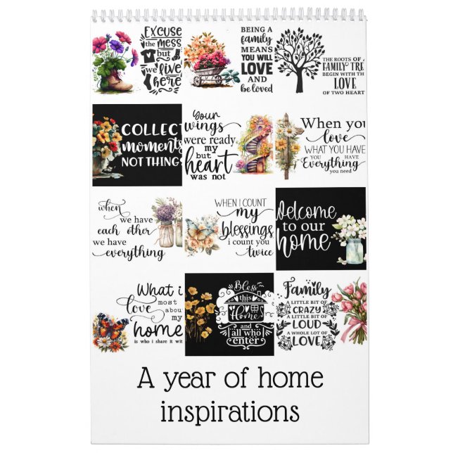 Calendrier Une année d'inspiration familiale (Protection)