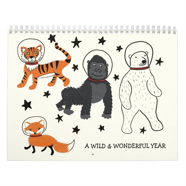 Calendrier Une année sauvage et merveilleuse illustrée (Protection)
