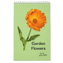 Calendrier - une page - Fleurs de jardin