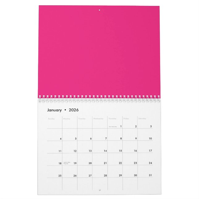 Calendrier Une rose rouge avec des pétales vibrants entourés  (Jan 2026)