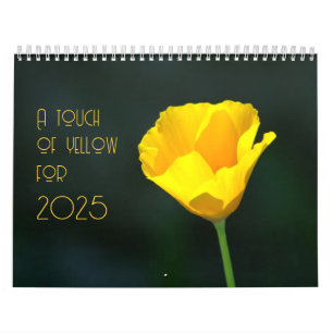 Calendrier une touche de jaune pour 2025