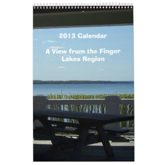 Calendrier Une vue de la région de lacs finger