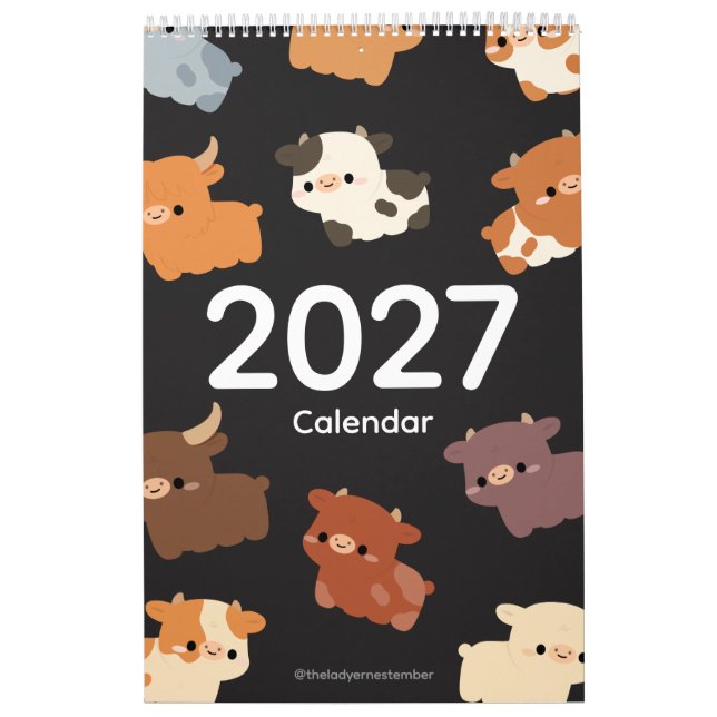 Calendrier Vache 2027 (Protection)