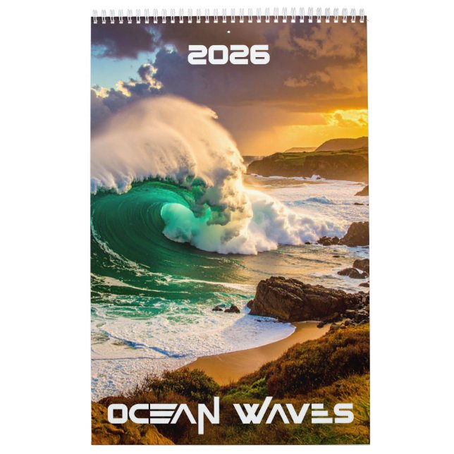 CALENDRIER VAGUES OCÉAN - 2026 - (Protection)