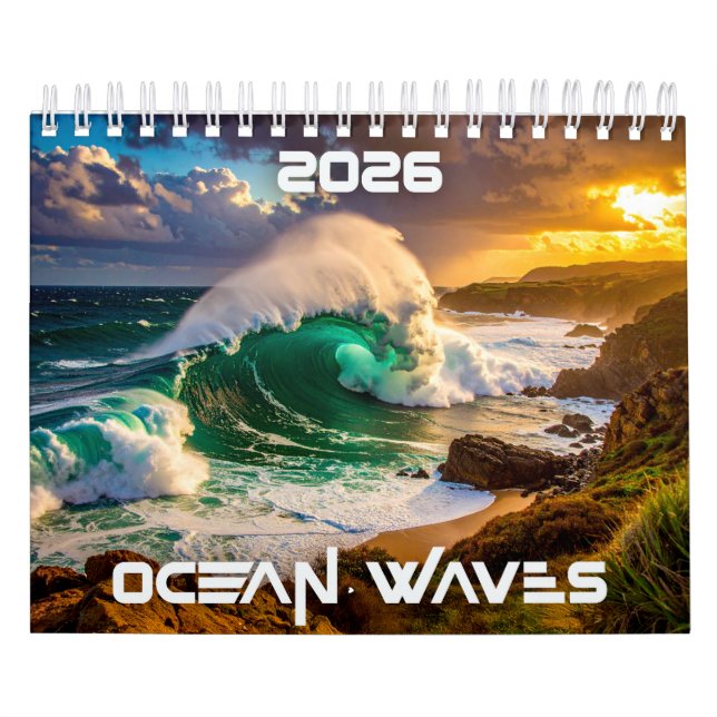 CALENDRIER VAGUES OCÉAN - 2026 - (Protection)