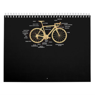 Calendrier Vélo Cyclisme Anatomie Road Bike Parts Vélo