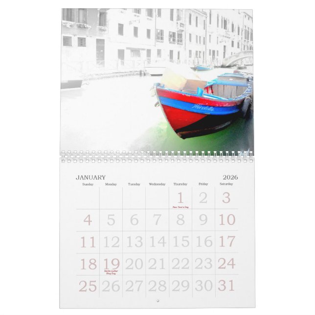 CALENDRIER VENISE (Jan 2026)
