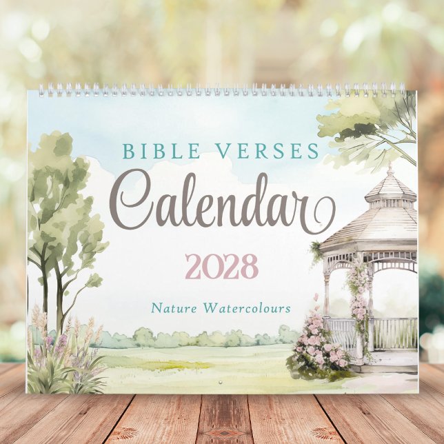 Calendrier Versets de la Bible Belle nature Aquarelle Calendr (Créateur téléchargé)