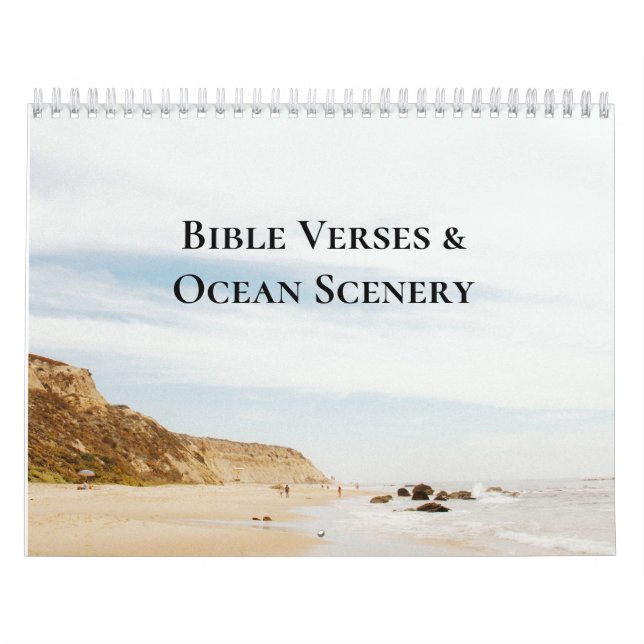 Calendrier Versets de la Bible & Paysages océaniques Christia (Protection)