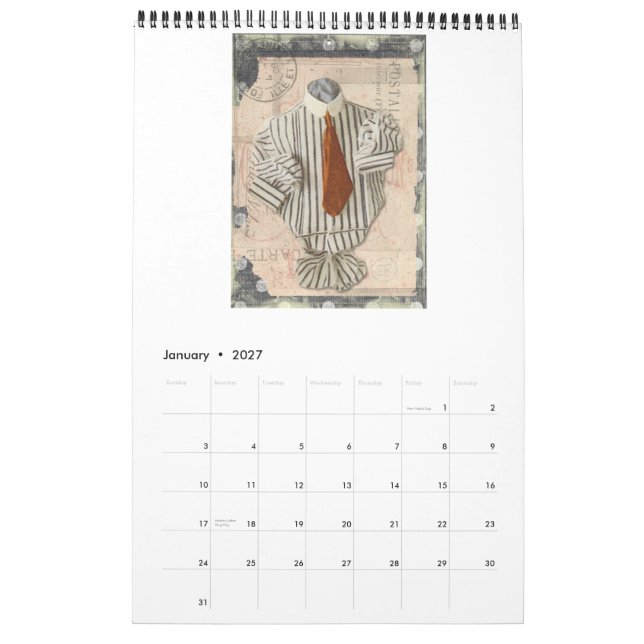 Calendrier Victorian Gentleman 2013 personnalisé (Jan 2027)