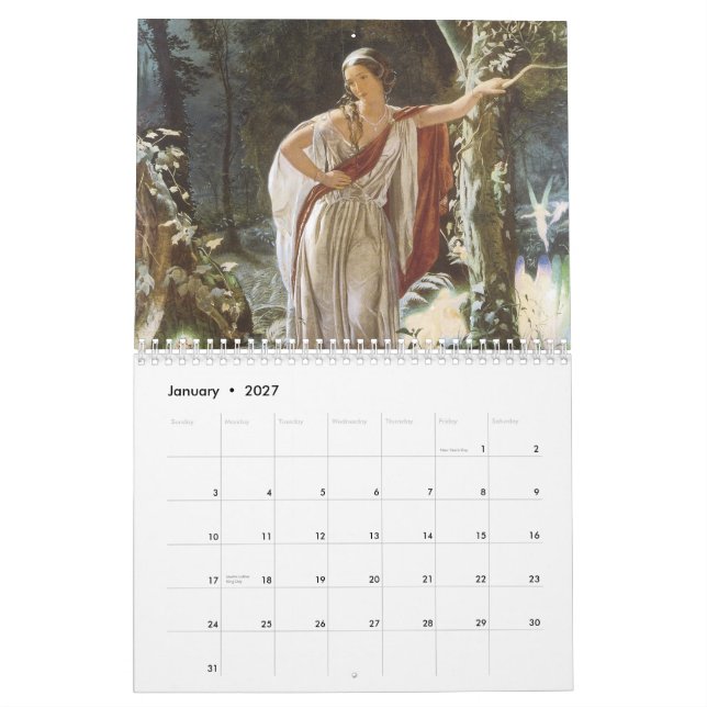 Calendrier victorien des féeries (Jan 2027)