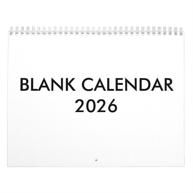 Calendrier vide pour 2026 (Protection)