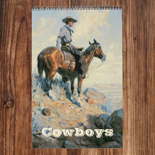 Calendrier Vintage-américaine West Cowboys, Western Fine Art
