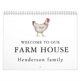Calendrier vintage Family Chicken Farm Business