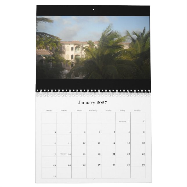 Calendrier Visions d'Aruba (Jan 2027)