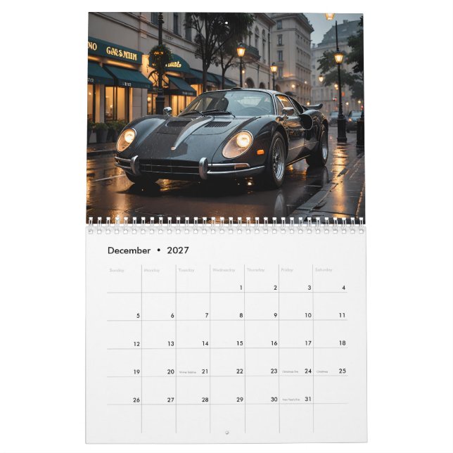 Calendrier Voitures classiques (Dec 2027)