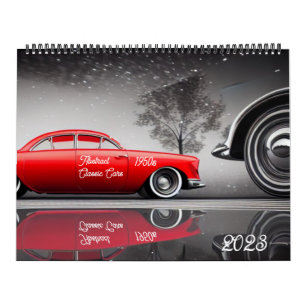 Calendrier Voitures classiques Abstraites des années 1950
