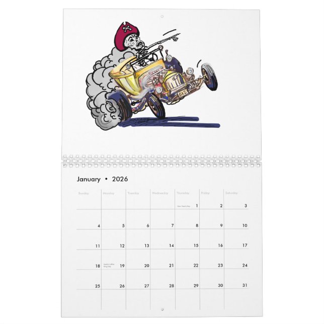 Calendrier Voitures et hot rod frais (Jan 2026)