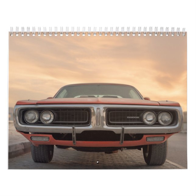 Calendrier Vue coucher de soleil vintage (Protection)